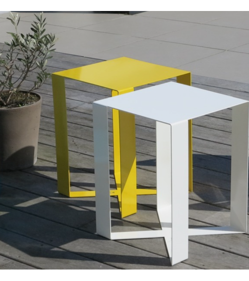 Tabouret haut de gamme en métal design - T-Steel - IDfer