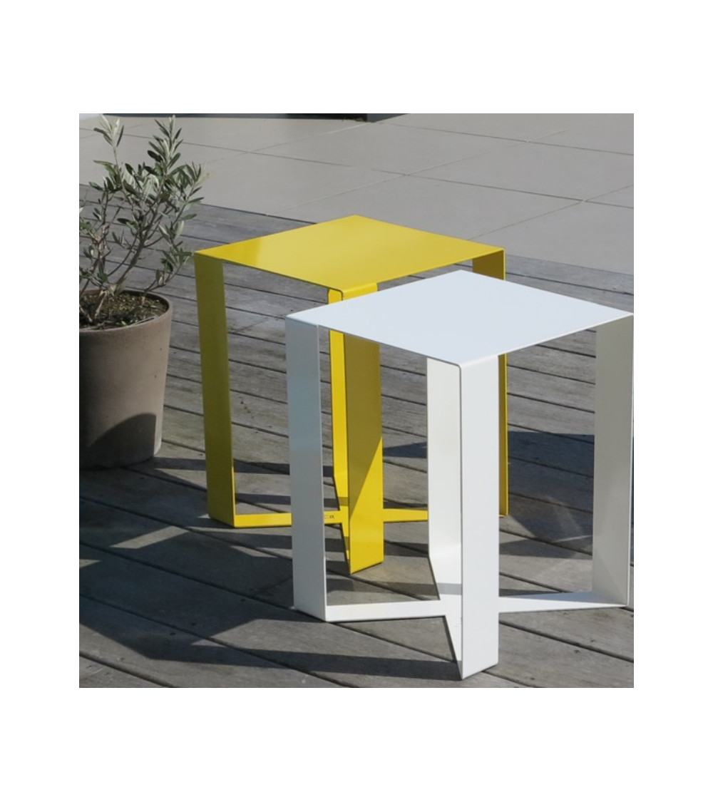 Tabouret haut de gamme en métal design - T-Steel - IDfer